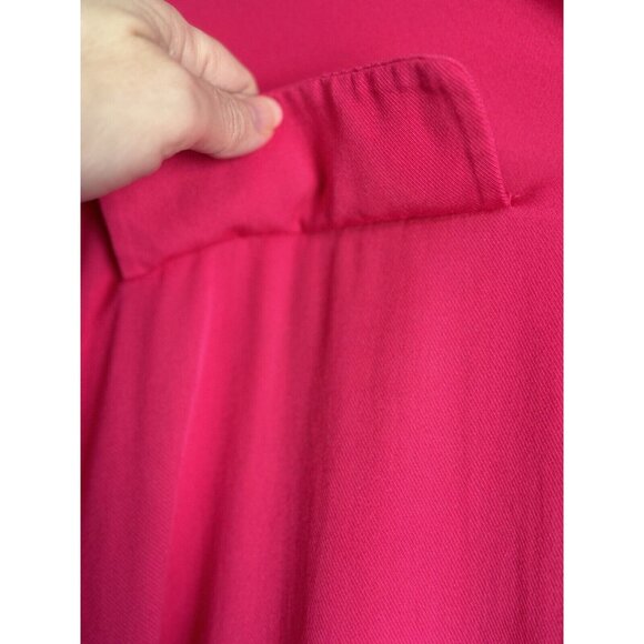 Chico’s Womens Button Down Top Size 20/22 Vibrant Hot Pink Long Sleeves - Picture 6 of 11